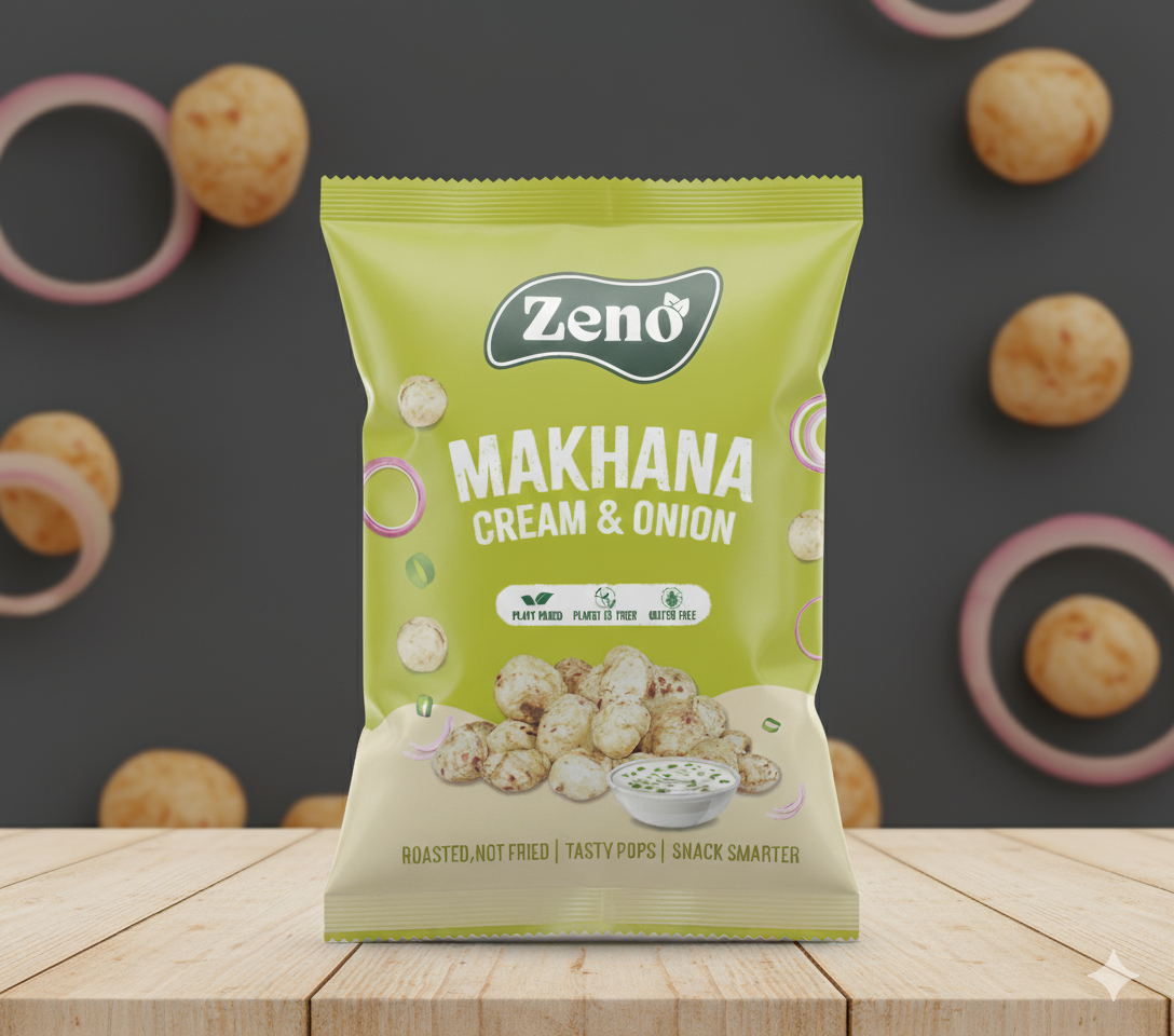 Cream & Onion flavor makhana - zeno copenhagen